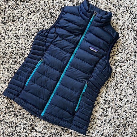 Patagonia Puffer Vest Navy Blue Full Zip Women’s Size XS - Picture 2 of 14